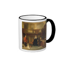 Betala tiondet (olja på panel) kaffe mugg