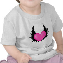 Bevingad hjärta tee shirts