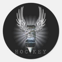 Bevingad hockey klistermärke