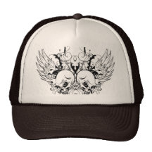 Bevingad skräddarsy döskallarbaseballhatt - baseball hat