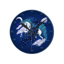 Bevingad Unicorn Wallclock