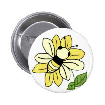 Bi som blomman knäppas pins