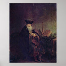 Biblisk figur av Rembrandt Harmenszoon skåpbil Rij Affisch