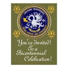 Bicentennial 6,5" x 8,75" viktigt noterar nedanför anpassade inbjudan