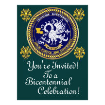 Bicentennial 6,5" x 8,75" viktigt noterar nedanför anpassningsbara tillkännagivanden
