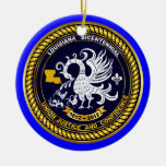 Bicentennial Louisiana Mardi Gras som partyet ser, Jul Dekorationer