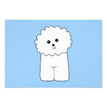 Bichon Frise. Anpassade Inbjudan