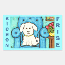 Bichon hund älskare gulliga klistermärkear för sam