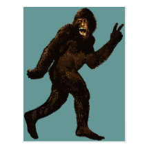 Bigfoot fredstecken vykort