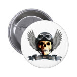Biker Skull A Anstecknadelbuttons