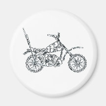 Bila cykeln som göras av ansikten magnet för kylskåp