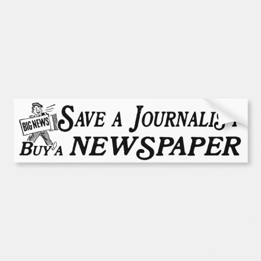 Bildekal för journalist för köptidningsspara