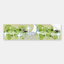 Bildekal för Swirly blommadesign