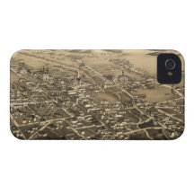 Bildmässig karta för vintage av Santa Fe (1882) iPhone 4 Case-Mate Case