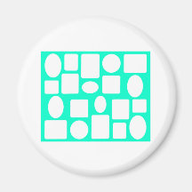 Bildramen landskap Cyan museet Zazzle Magnet För Kylskåp