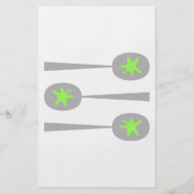 Bildskedar med grönt Splat. Flygblad Designs