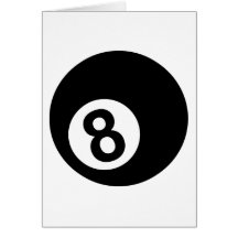 Biljard - 8-Ball Hälsnings Kort