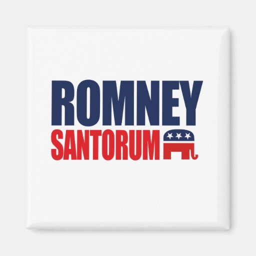 BILJETT 2012.png för ROMNEY SANTORUM Kylskåps Magneter