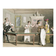 Billiardbord, från 'turnera av Dr Syntax in Vykort