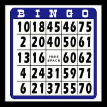 Bingokort 10 affischer