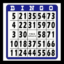 Bingokort 5 affischer