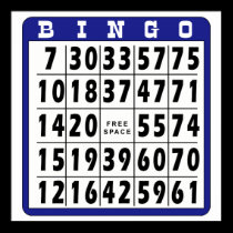 Bingokort 7 affischer