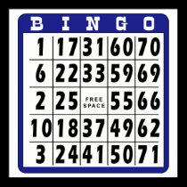 Bingokort 9 affischer