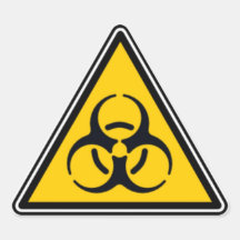 Biohazard 02 triangle sticker