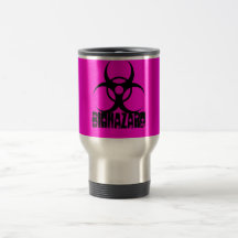 Biohazardsymbol på shock rosakaffemuggen