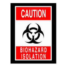 Biohazardsymbol Vykort