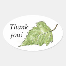 birch leaf sticker