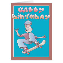 BIRTHDAYcard spangleMASSIVE mig TOONS Hälsningskort