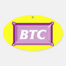 bitcoin schild lila stickers