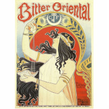 Bitter orientalisk art nouveau acrylic cut outs