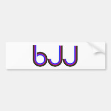BJJ - Brasilianska Jiu Jitsu - färgadbrev Bildekaler