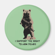 Björnen beväpnar Grizzlybjörnen Kylskåpmagneter