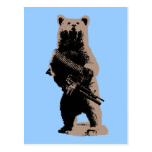 Björnen beväpnar Grizzlybjörnen Vykort