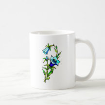 Blåa blommor kaffe muggar