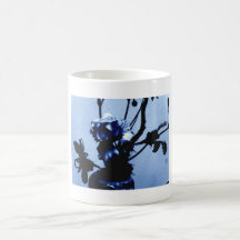 Blåa blommor kaffe muggar