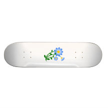 Blåa blommor skateboard