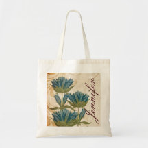 Blåa blommorvintage bröllop tygkassar