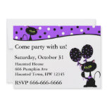 Black Cat Halloween Invitation