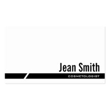 Black Stripe Cosmetologist Business Card