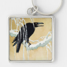 Blackbird i snö, Ikeda Koson Nyckel Ringar
