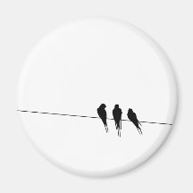 Blackbirds Silhouette binder på Kylskåps Magneter