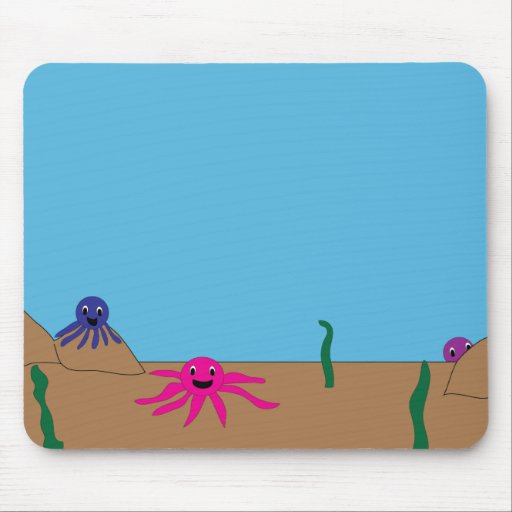 Bläckfisk trädgårds- Mousepad Mus Matta