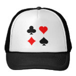 Blackjack-/pokerkortkostymer: Vektorkonst: Mesh Kepsar