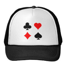 Blackjack-/pokerkortkostymer: Vektorkonst: Mesh Kepsar