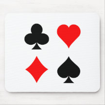 Blackjack-/pokerkortkostymer: Vektorkonst: Mus Mattor