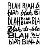 Blah - blah vykort